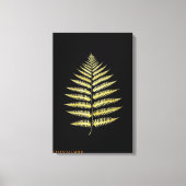 Canvas Elegant Gouden Varensblad Botanisch Decor Afdruk (Voorkant)