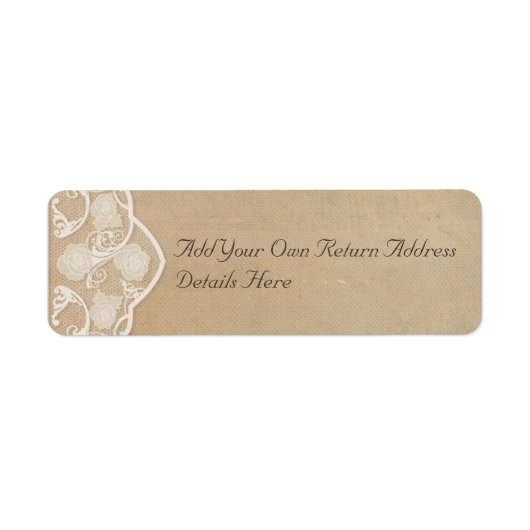 Canvas en Lace Look Retouradres Labels (Voorkant)