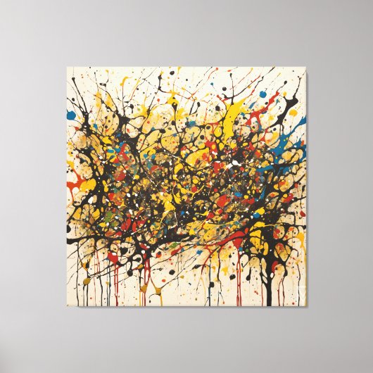 Canvas Fury of the Waters: Pollock in RS Afdruk (Voorkant)