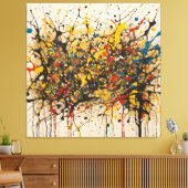 Canvas Fury of the Waters: Pollock in RS Afdruk (Insitu (Woonkamer))