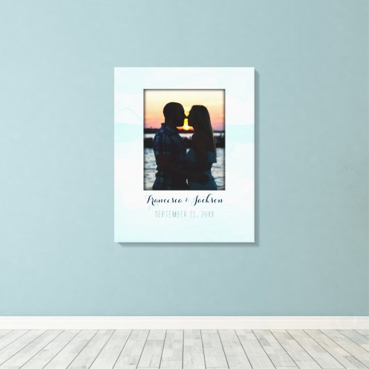 Canvas Gastenboek Alternatief Bruiloft Fotobord (Insitu (Houten vloer))