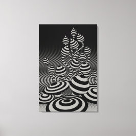 Canvas geometrische Magic Mushrooms grijs