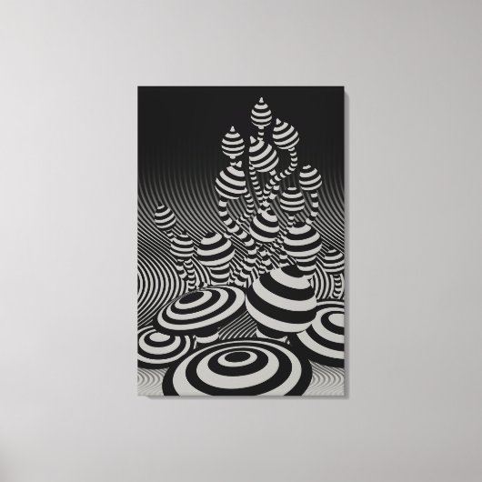 Canvas geometrische Magic Mushrooms grijs (Voorkant)