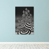 Canvas geometrische Magic Mushrooms grijs (Insitu (Houten vloer))