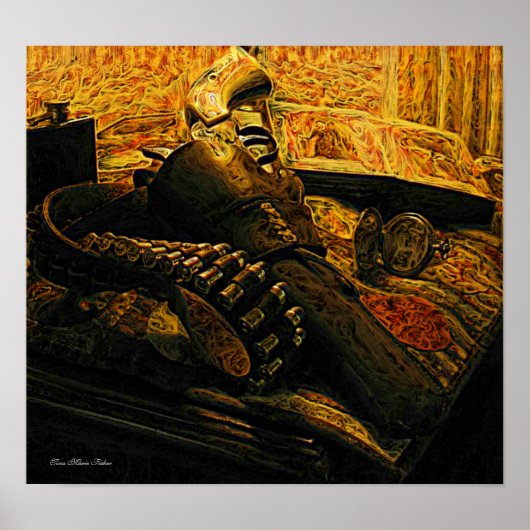 Canvas gereed voor het maken van Pistool en gips Poster (Voorkant)