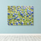 Canvas, geverfd: Texas Wildflower Bluebonnet Field Canvas Afdruk (Insitu (Houten vloer))