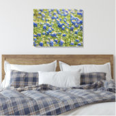 Canvas, geverfd: Texas Wildflower Bluebonnet Field Canvas Afdruk (Insitu (Slaapkamer))