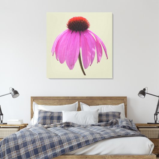 Canvas - gevlekt - Paarse Coneflower - Echinacea (Insitu (Slaapkamer))