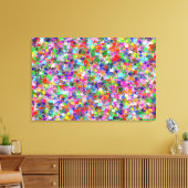Canvas - Gewikkeld - de Spletters van de Verf Één Afdruk (Insitu (Woonkamer))