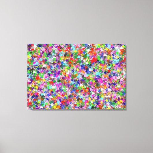 Canvas - Gewikkeld - de Spletters van de Verf Één Afdruk (Voorkant)