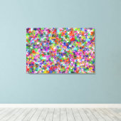 Canvas - Gewikkeld - de Spletters van de Verf Één Afdruk (Insitu (Houten vloer))