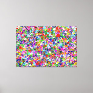 Canvas - Gewikkeld - de Spletters van de Verf Één Afdruk