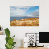CANVAS GLANS / SLAPEND BEER DUINEN / MEER, DUINEN, POSTER (Thuiskantoor)