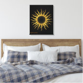 Canvas Golden Solar Eclipse Celestial Wall Art Afdruk (Insitu (Slaapkamer))