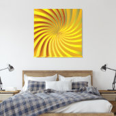 Canvas gouden spiraal vortex afdruk (Insitu (Slaapkamer))