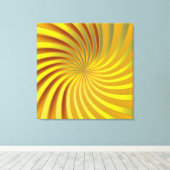 Canvas gouden spiraal vortex afdruk (Insitu (Houten vloer))