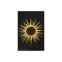 Canvas Gouden Zonsverduistering Hemels Muurkunst