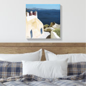 Canvas Grieks eiland Santorini Afdruk (Insitu (Slaapkamer))
