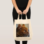 Canvas Grocery Bag, Main Coon Adopcat Tote Bag (Voorkant (product))