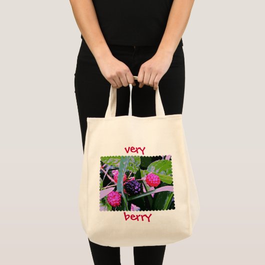Canvas Grocery Canvas tas - Blackberries op wijn (Voorkant (product))