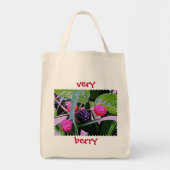 Canvas Grocery Canvas tas - Blackberries op wijn (Voorkant)