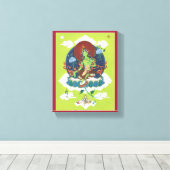 CANVAS - Groene Tara - Belangrijkste vrouw Boeddha (Insitu (Houten vloer))