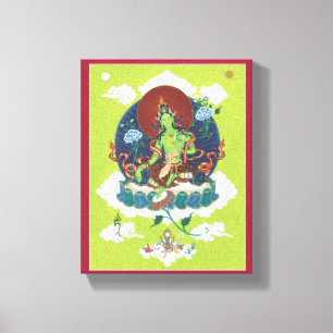 CANVAS - Groene Tara - Belangrijkste vrouw Boeddha Afdruk