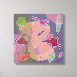 Canvas happy cows afdruk