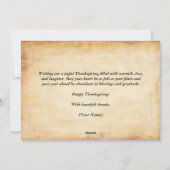 Canvas Herfst Pompoenen en Bladeren Prettig Thanks Feestdagenkaart (Achterkant)