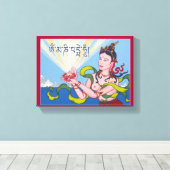 CANVAS - Het aanbieden van Godin met Tibetaanse Ma (Insitu (Houten vloer))