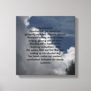 CANVAS HET HART GEDICHT  AFDRUK