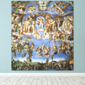 Canvas Het Laatste Oordeel Fresco van Michelangelo (Insitu (Houten vloer))
