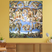 Canvas Het Laatste Oordeel Fresco van Michelangelo (Insitu (Woonkamer))