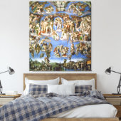 Canvas Het Laatste Oordeel Fresco van Michelangelo (Insitu (Slaapkamer))