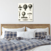 canvas Hete Luchtballon Luchtvaart Afdruk (Insitu (Slaapkamer))