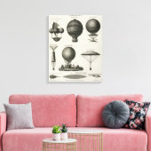 canvas Hete Luchtballon Luchtvaart Afdruk (Insitu (Woonkamer))
