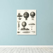  canvas Hete Luchtballon Luchtvaart Afdruk (Insitu (Houten vloer))