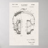 Canvas | Hoofdtelefoon Patent Poster (Voorkant)