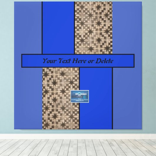 Canvas Indigo (Blauwe LEIDENE S.C.C.) RFPMDesigns© (Insitu (Houten vloer))