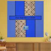 Canvas Indigo (Blauwe LEIDENE S.C.C.) RFPMDesigns© Afdruk (Insitu (Woonkamer))