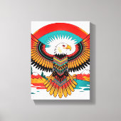 Canvas Inheemse Eagle Wall Art (Voorkant)