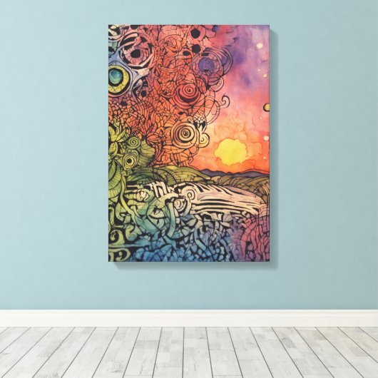 Canvas Interpretatie Afdruk (Insitu (Houten vloer))