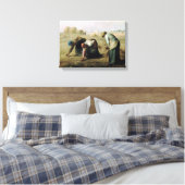 Canvas Jean-François Millet - Gleaners 18 Afdruk (Insitu (Slaapkamer))