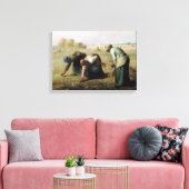 Canvas Jean-François Millet - Gleaners 18 Afdruk (Insitu (Woonkamer))