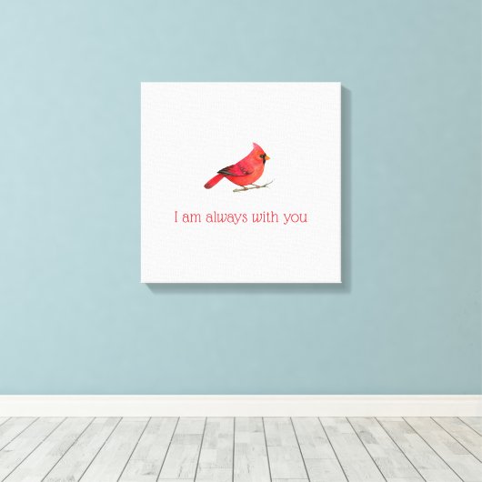 Canvas Kardinaal (Insitu (Houten vloer))