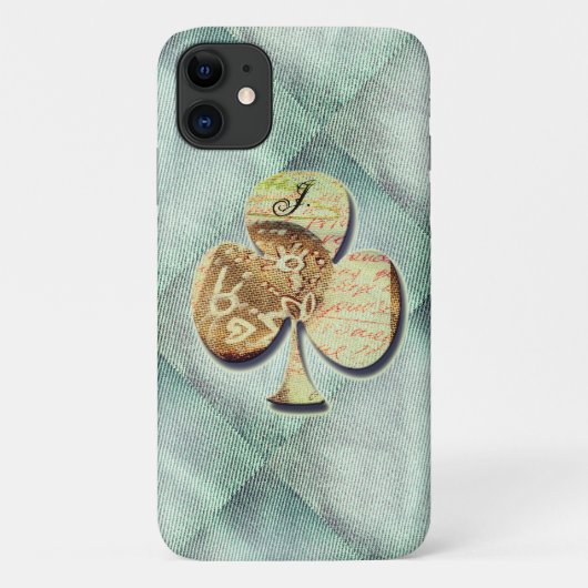 Canvas klaver met monogram Case-Mate iPhone case (Achterkant)