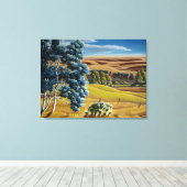 Canvas klein Canvas met landschapsschilderingen (Insitu (Houten vloer))