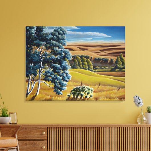 Canvas klein Canvas met landschapsschilderingen (Insitu (Woonkamer))