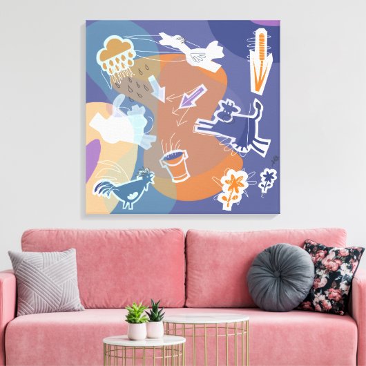 canvas koeien buiten afdruk (Insitu (Woonkamer))