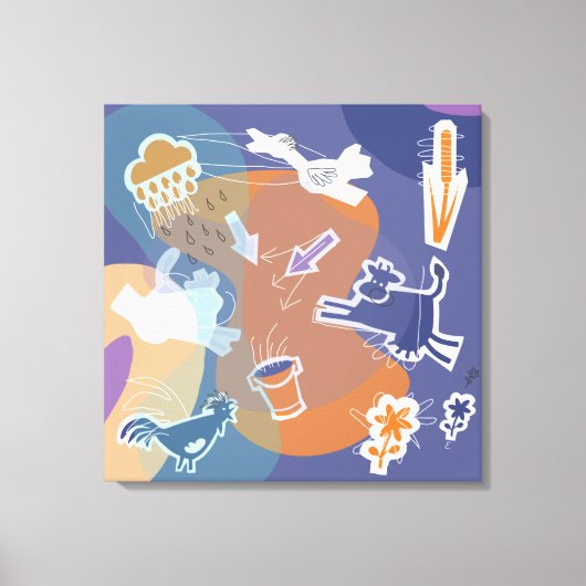 canvas koeien buiten afdruk (Voorkant)